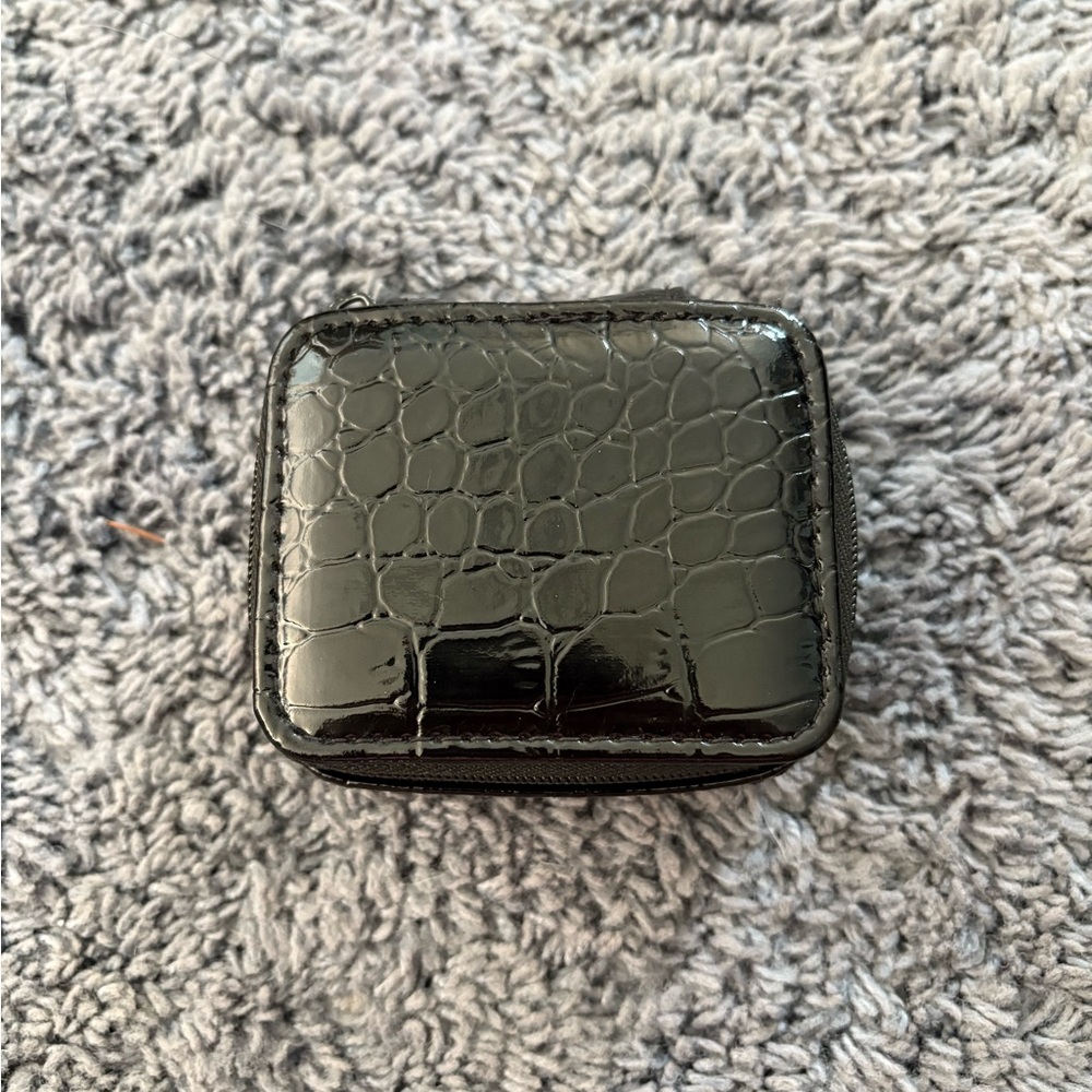 NWOT small black scale looking box-like pouch